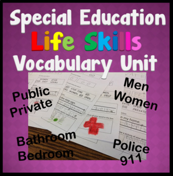 Preview of Distance Learning Special Education Reading Life Skills Functional Vocabulary