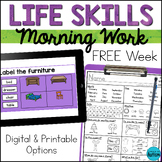 Life Skills Special Education Activities Morning Work and 