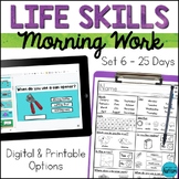 Special Education Life Skills Morning Work and Daily Warm 