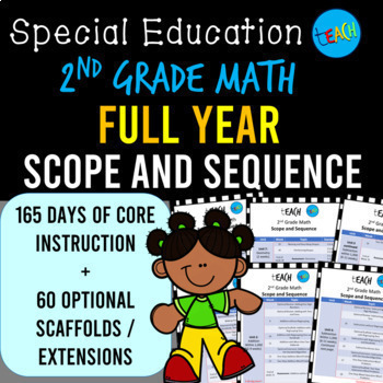 Preview of 2nd Grade Special Education Math Curriculum: Full Year Scope and Sequence