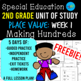 Special Education Math 2nd Grade - Place Value: Making Hundreds