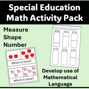 Preview of Special Education Math Activity Pack