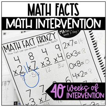 Preview of Multiplication & Division Math Fact Small Group Practice for Special Education