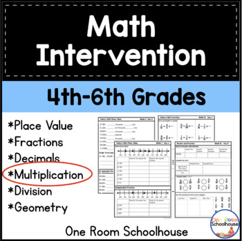 Preview of Special Education Math Intervention Curriculum: Unit 4 Multiplication