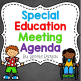 Special Education Meeting Agenda