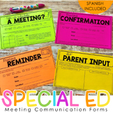 Special Education Teacher IEP & Meeting Communication Form