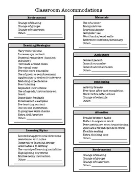 Special Education Modifications and Accommodations ...