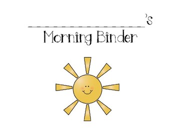 Preview of Special Education Morning Binder