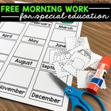 Special Education Daily/Morning Work-Freebie!