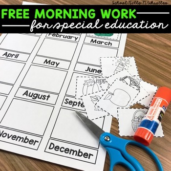Preview of Special Education Daily/Morning Work-Freebie!