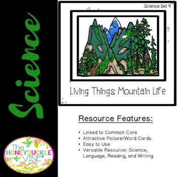 Preview of Special Education Mountain Life Reading and Writing Science Set 4