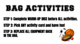 Special Education PE Equipment Bag Activity Cards