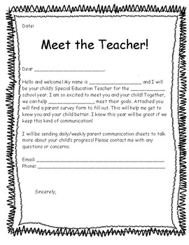 Preview of Special Education Parent Survey (Beginning of Year)
