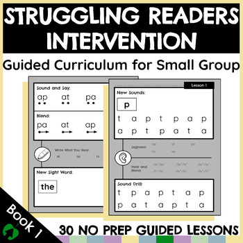 Preview of Book 1 Struggling Readers Intervention