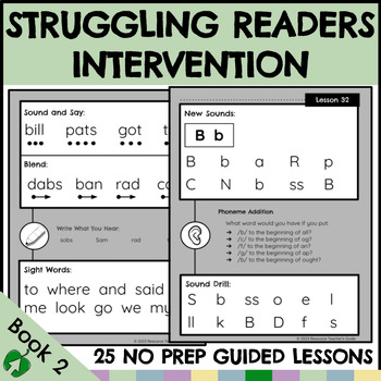 Preview of Special Education Struggling Readers Intervention: Book 2
