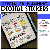 Special Education Planning Digital Stickers | IEP