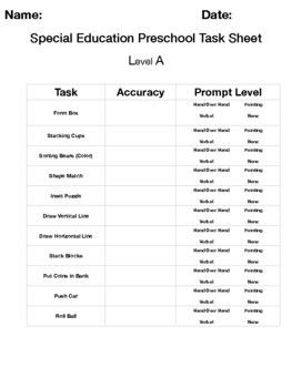 special education task list