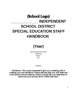 Preview of Special Education Procedures Handbook