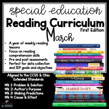 Preview of Special Ed Reading Curriculum March Reading Comprehension Unit