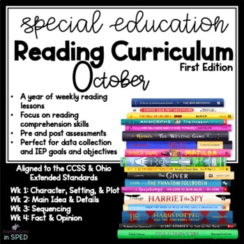 Preview of Special education Reading Curriculum- October- Reading Skill & Comprehension Uni