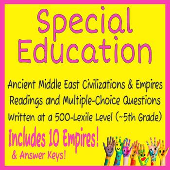 Preview of Special Education Reading & Questions- Civ & Empires of Ancient Middle East