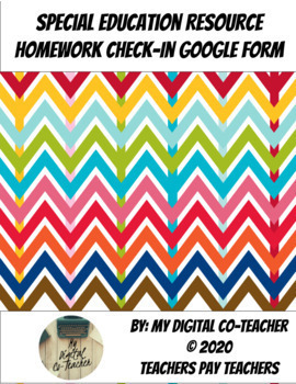 Preview of Accountability Check-In for Special Education Resource Google Form