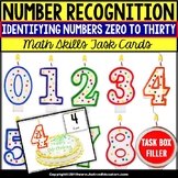 Special Education Resource | NUMBER RECOGNITION Task Cards