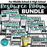Special Education Resource Room BUNDLE | MS and HS