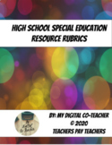 Special Education Resource Rubrics for Executive Functioni