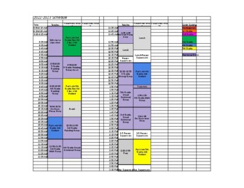 Preview of Special Education Schedule Template