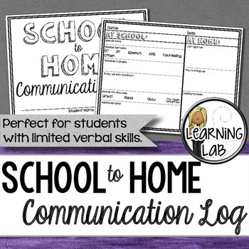 Preview of School to Home Communication Log