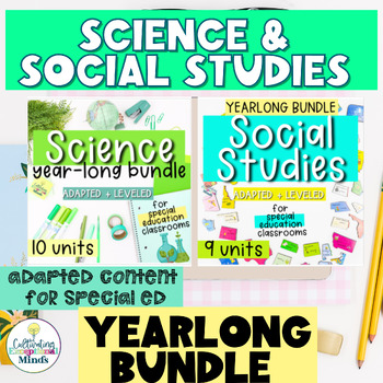 Preview of Adapted science units special education Social studies curriculum special ed
