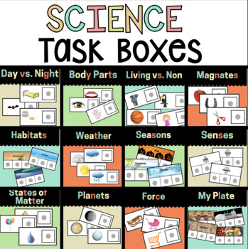 Preview of Special Education Science Task Boxes  