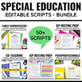 Special Education Scripts - Bundle of Editable Talking Points