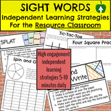 Special Education Sight Words Independent Strategies