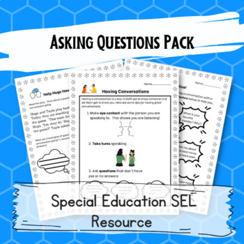 Preview of Special Education- Social Emotional Learning Lesson: Asking Questions