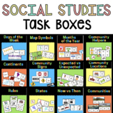 Special Education Social Studies Task Boxes 