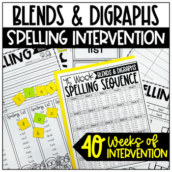 Preview of Special Education Spelling Curriculum and Intervention | Blends & Digraphs