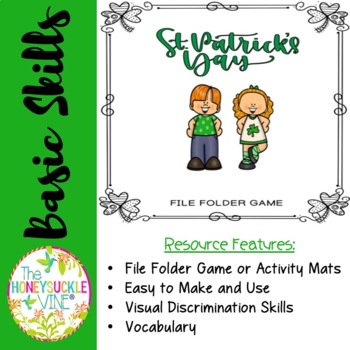 Preview of St Patrick's Day File Folder Game Centers Workstations