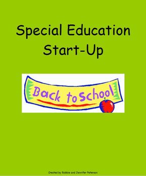 Preview of Special Education Start Up