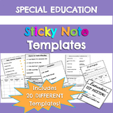 Special Education Sticky Note Templates