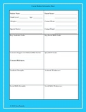 Special Education Student Information Sheet