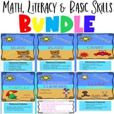 Special Education Summer Literacy and Math Bundle Activiti