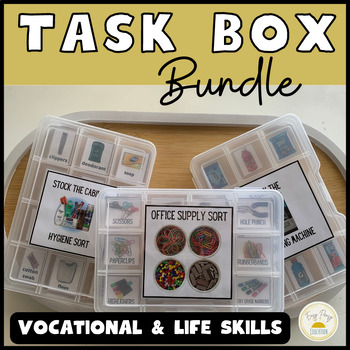 Preview of VOCATIONAL TASK BOX BUNDLE | HYGIENE | OFFICE SUPPLIES | VENDING