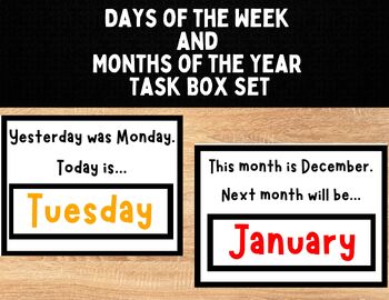 Special Education Task Box l Days and Months l Calendar Activity l Task  Cards