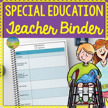 Preview of Special Education Teacher Binder for Back to School Class Forms