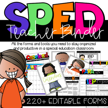 Preview of Special Education Teacher Binder-Editable
