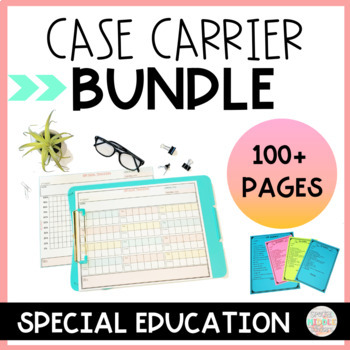 Preview of Special Education Teacher Middle School Case Carrier Bundle