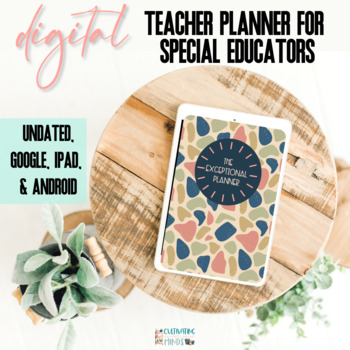Preview of Special Education Teacher Planner Print and Digital for Google and Goodnotes