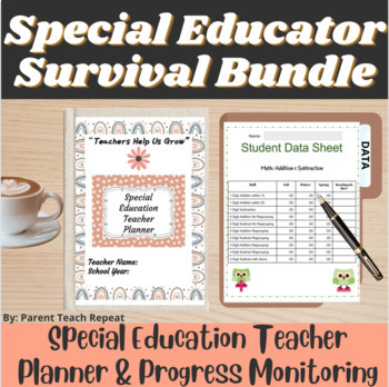 Preview of Special Education Teacher Planner and Progress Monitoring | Back to School